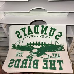 20 COUNT Philadelphia Eagles Screen Print Transfers Ready To Press!