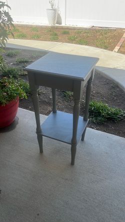 Small side wooden grey table