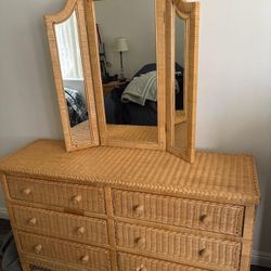 5 Piece Rattan Bedroom Set 