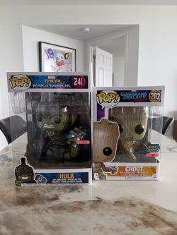 Funko Pop Marvel Hulk #241 and Groot #202 Bundle Funko Pop
