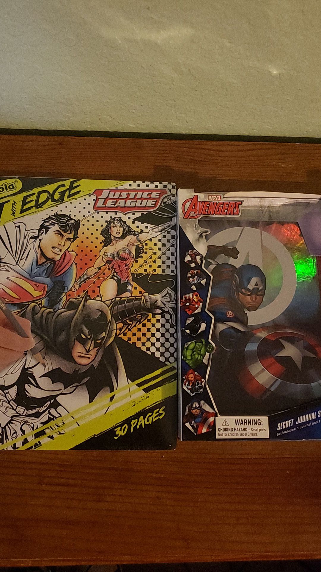 Marvel notebook and coloring book