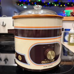 Vintage RIVAL Crock Pot - 3.5qt Slow Cooker w/ Glass Lid