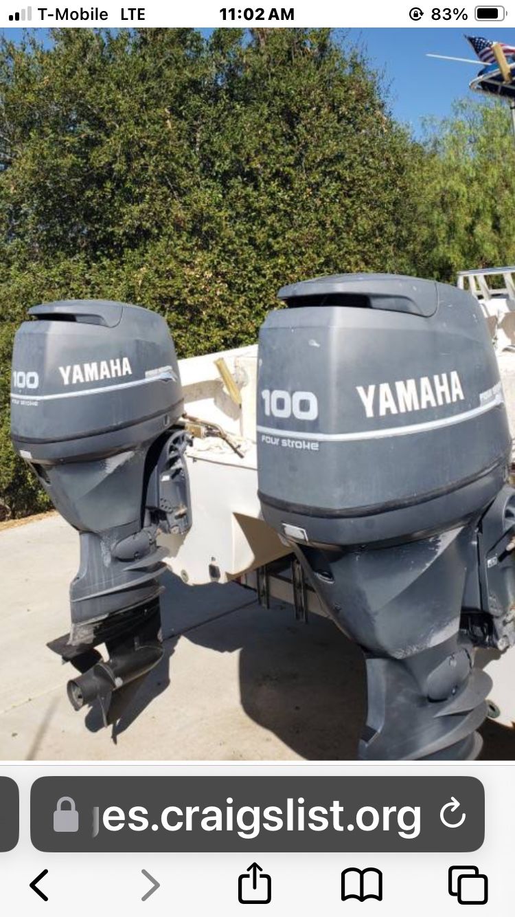 2000 100 HP Four Stroke Yamaha Outboards