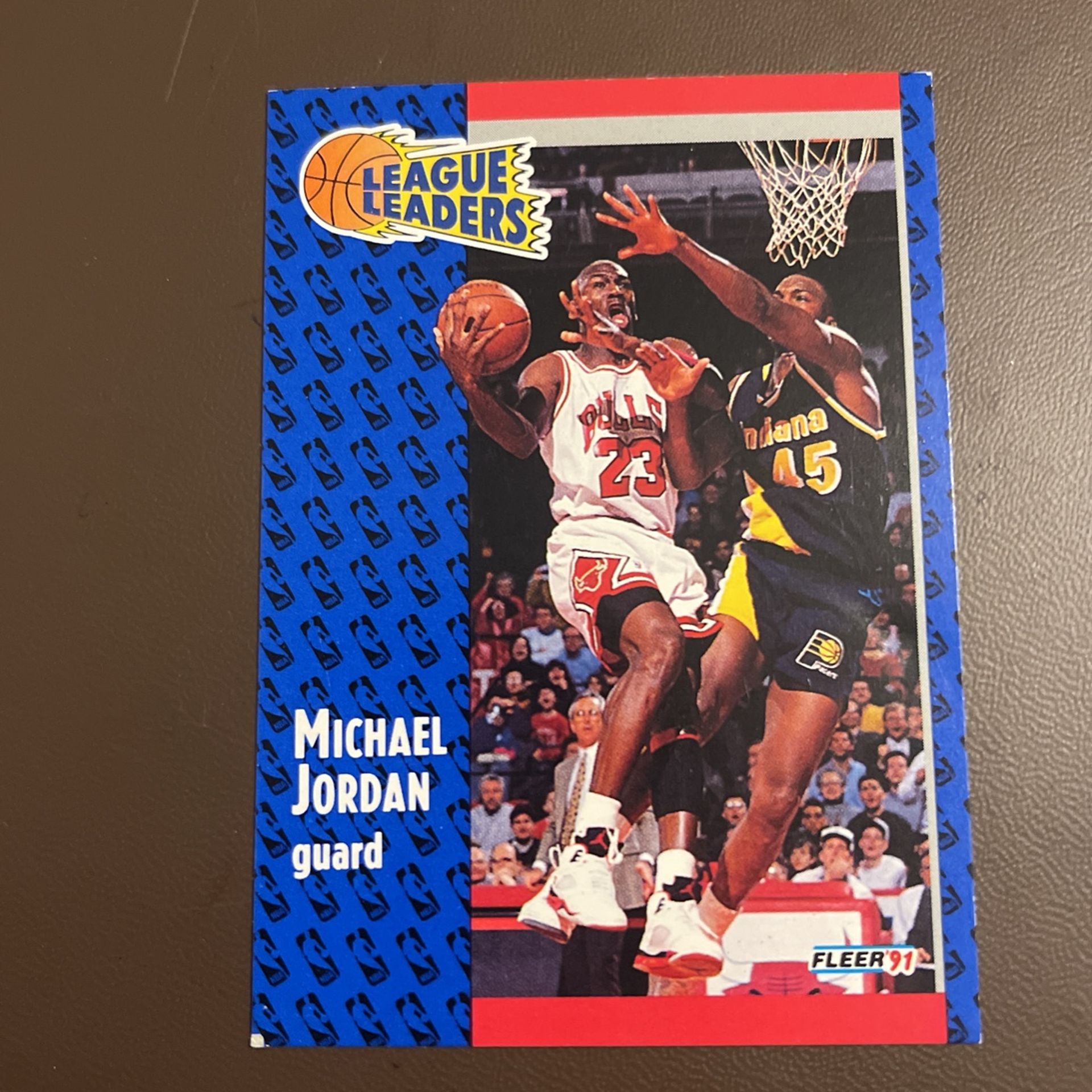 1991-92 FLEER LEAGUE LEADERS MICHAEL JORDAN #220