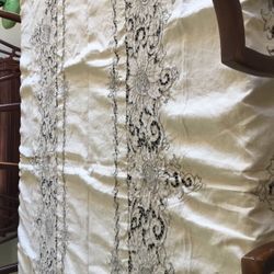 Vintage Never Used Cotton Table cover 100 Inches By 64 Inches 