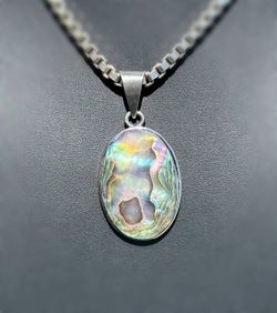 Jewelry .925 sterling silver  triangle opal oval Pendant charm 12.00