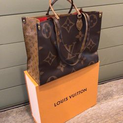 AUTHENTIC  Louis Vuitton On the Go GM Giant Rev