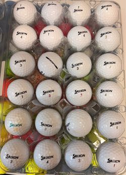24 Like New Srixon Golf Balls As Pictured Most are Q and Z Star Balls———
