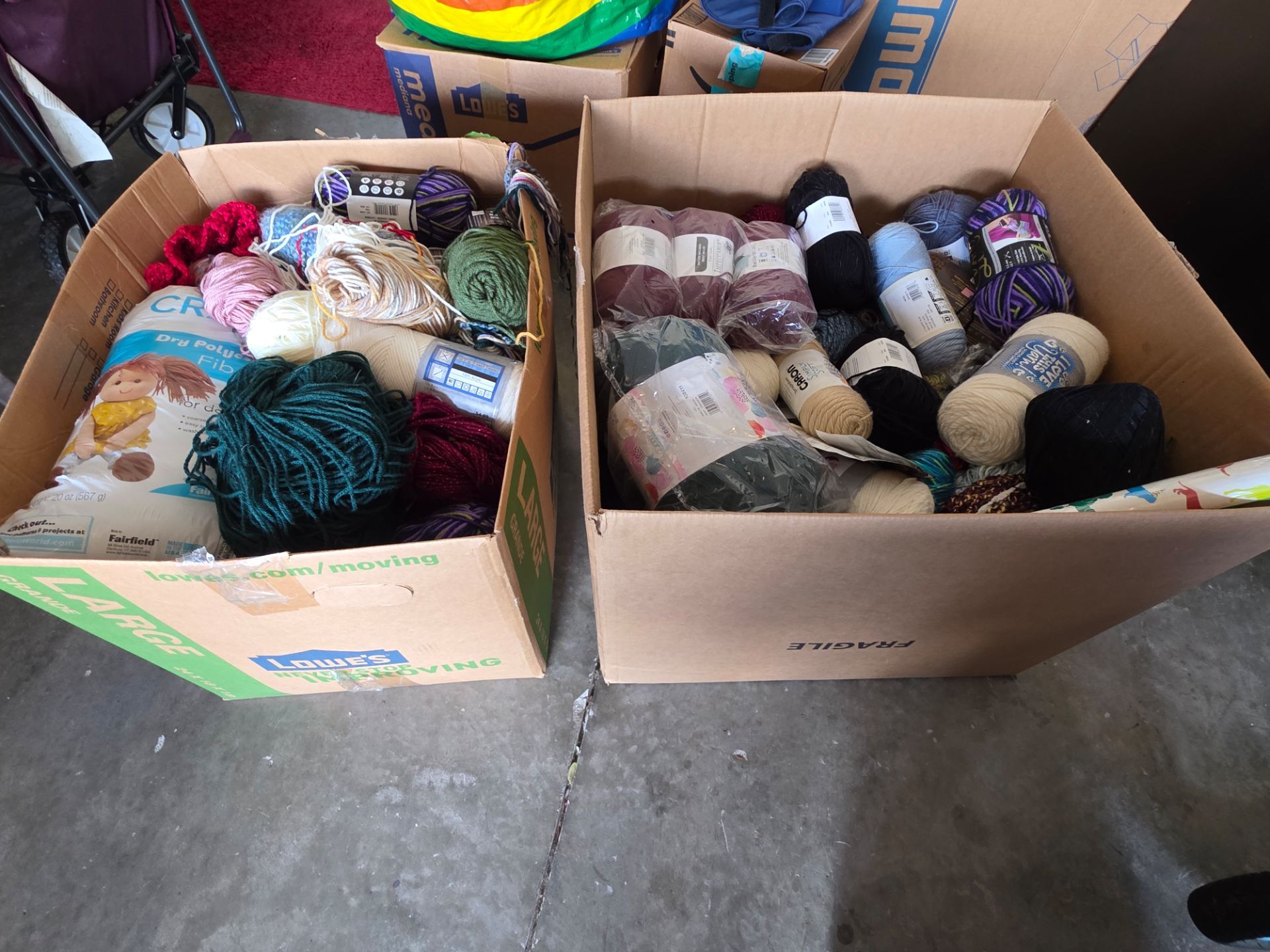 **Free** 2 big boxes of yarn