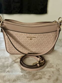 Michael Kors Jet Set Medium Logo Shoulder pink bag
