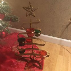  Christmas Holiday Stand With Tea Lights