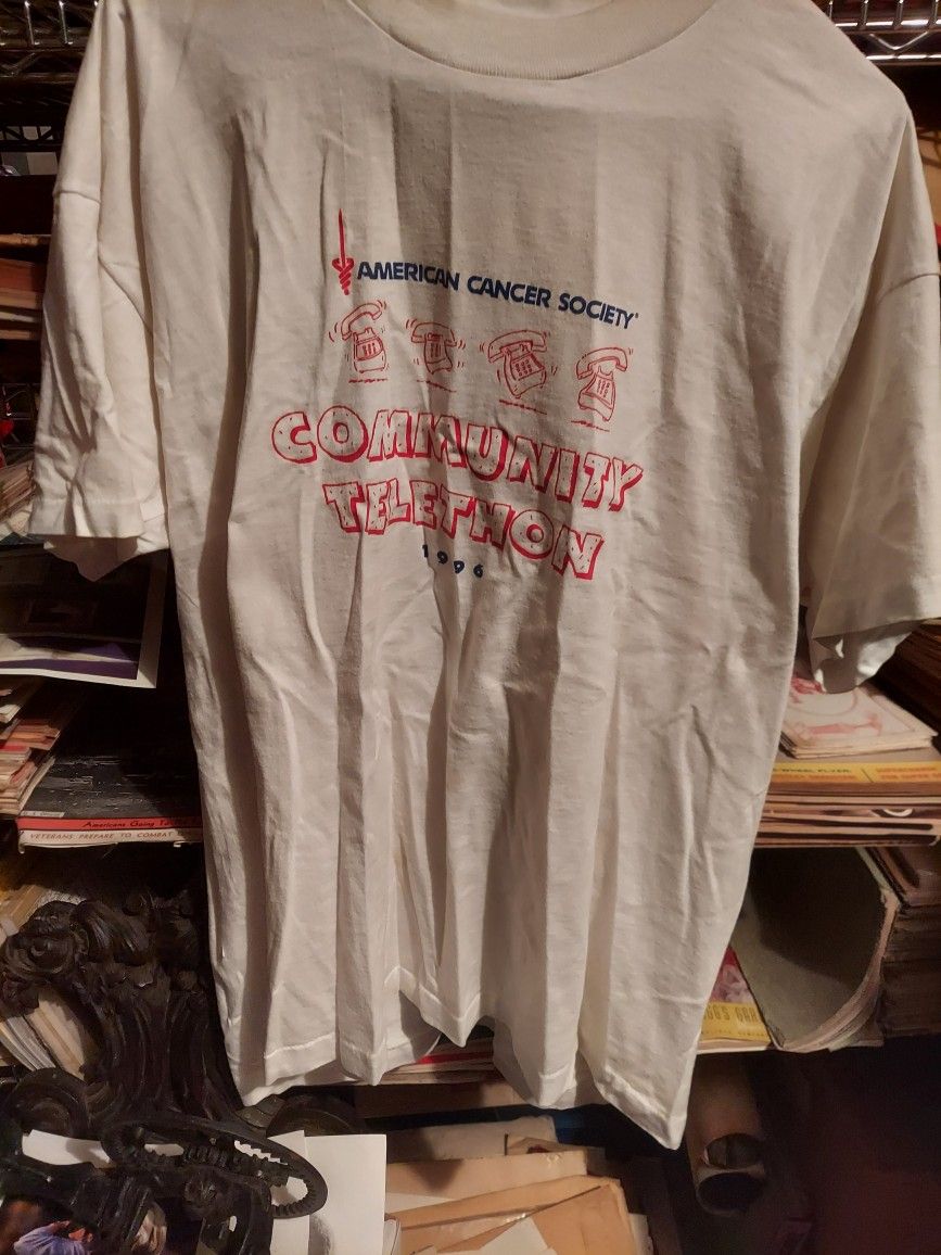 Vintage 1996 Winchester Va American Cancer Society Community Telethon Shirt