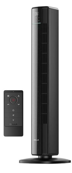 40 Inches Smart Standing Fan, Quiet Motor, 90° Oscillating Fan with Remote Control, 12 Speeds 4 Modes, 24H Timer, Bladeless Cooling Fan