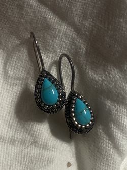 Turquoise & Silver Earrings
