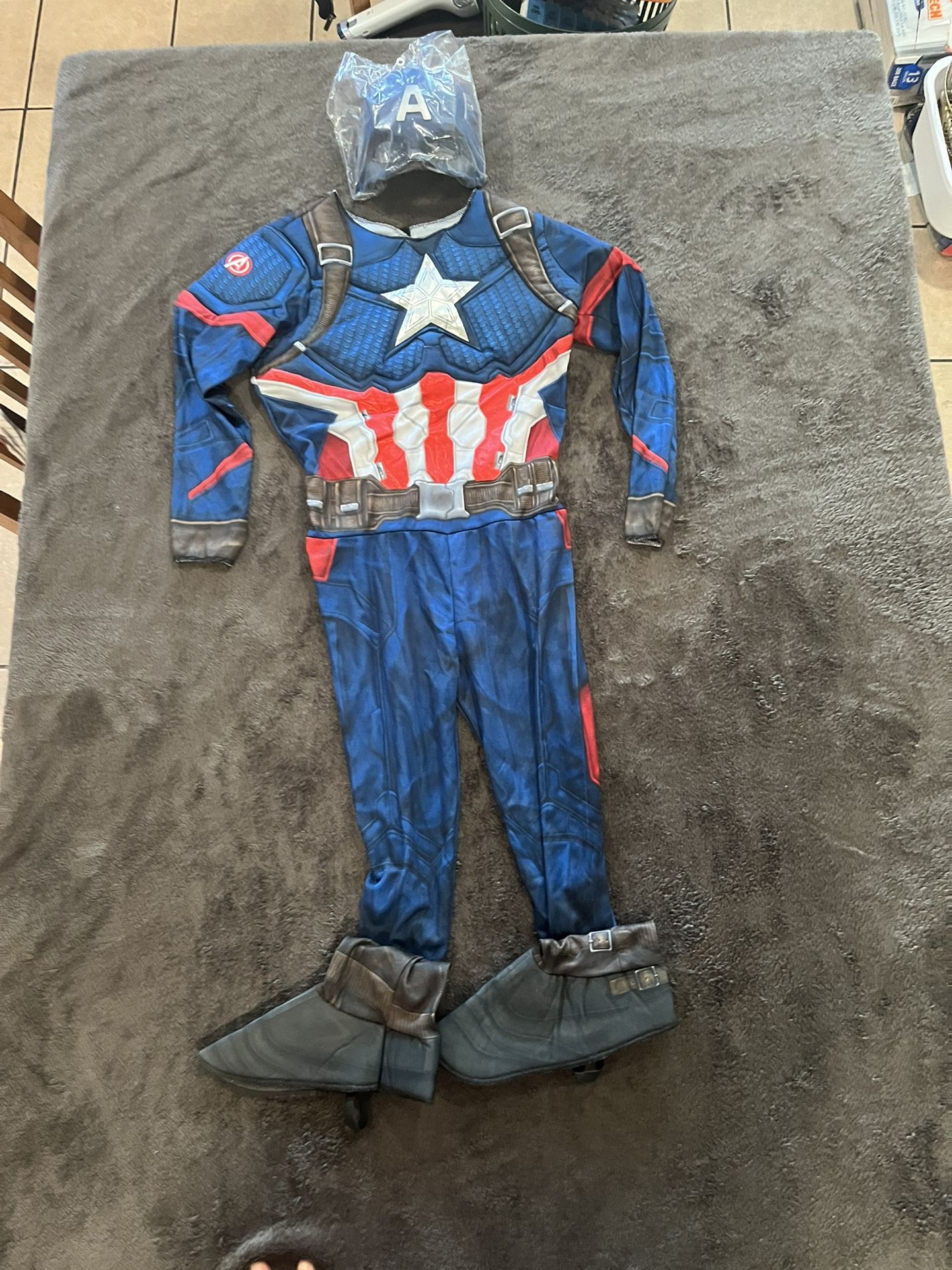 Captain America Costume Size 10/12 New