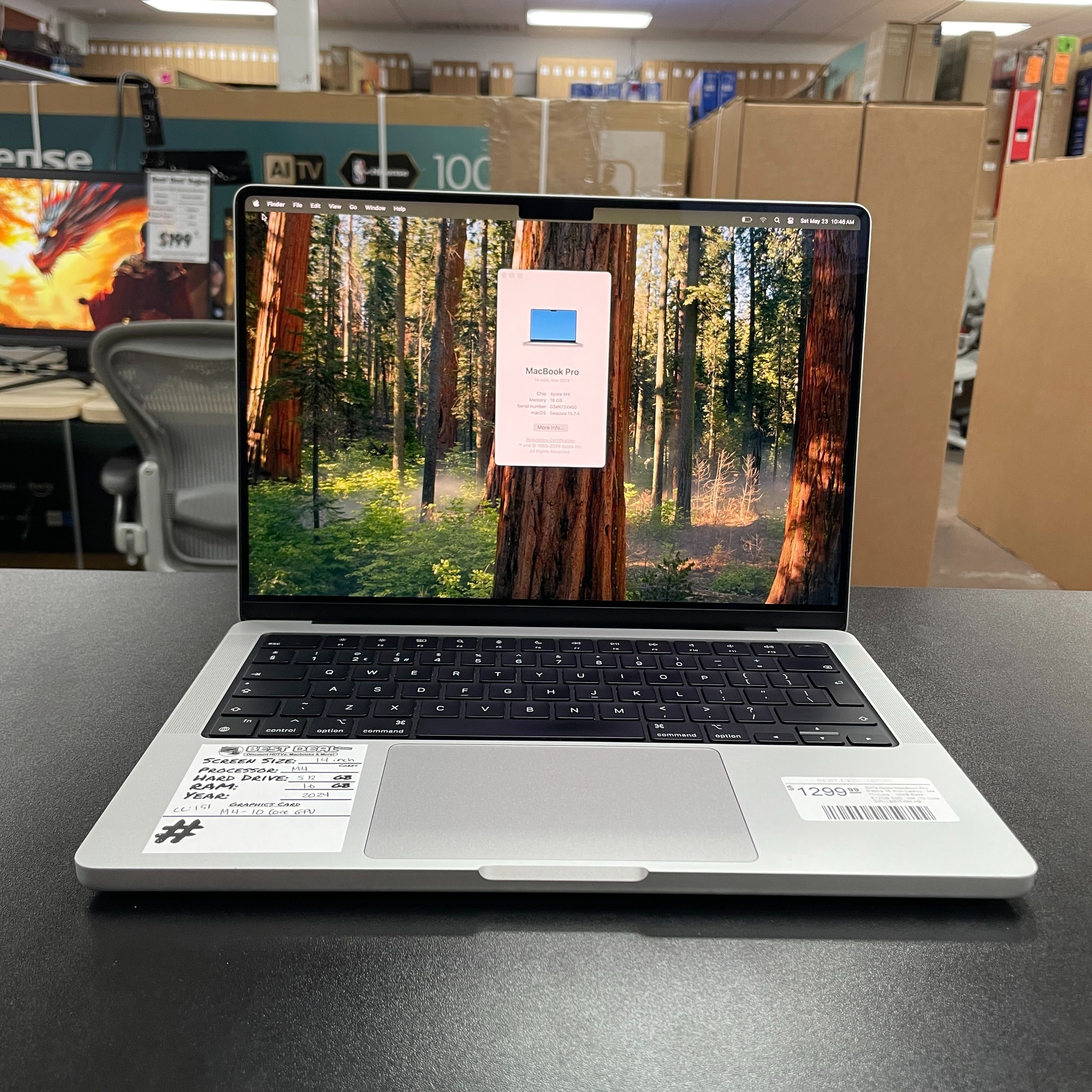 Apple MacBook Pro 14 M4 16GB 512GB Silver SKU5979