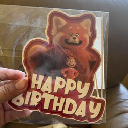 Red Panda Birthday Cake Topper