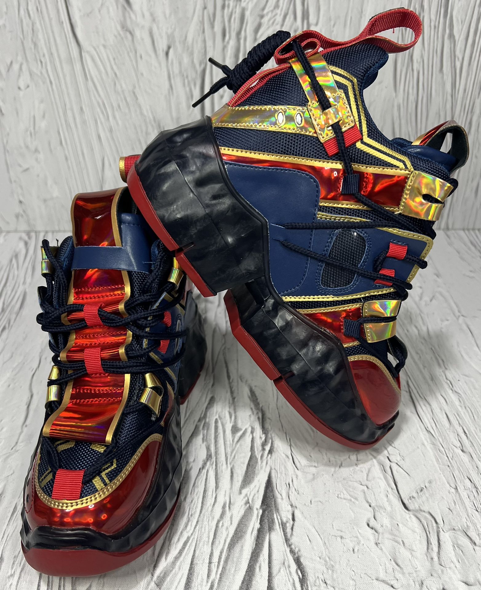 Anthony Wang Banana-03 Lace Up Hidden Wedge Size 7.5 Women's Fashion Sneakers
