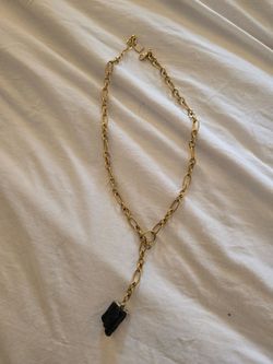 SUnDAY GIRL Gold plated gold dipped black tourmaline necklace