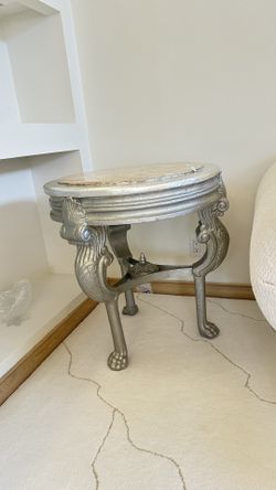 Heavily Carved and Painted Vintage Occasional Table