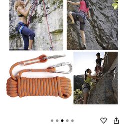 Orange 10mm Climbing Rope 