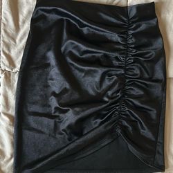 Black Satin Skirt