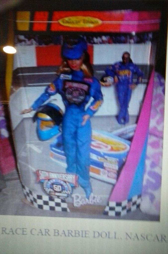 nascar barbie doll in box