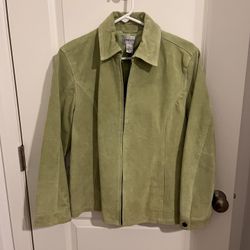 Women’s Suede Jacket With Zipper- Size L