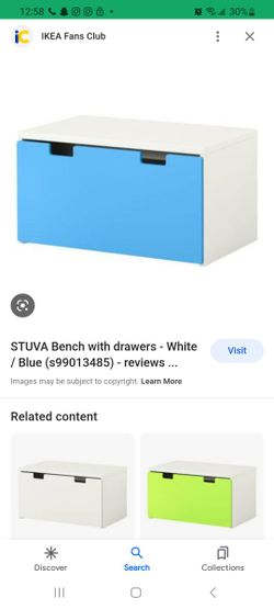 Ikea Storage Bench In Blue