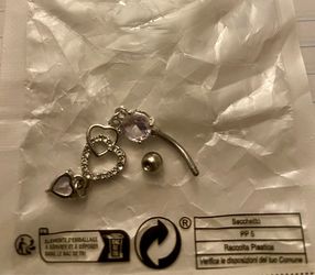 Bellybutton Piercing (diamond & heart)