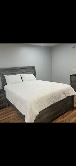 Queen Grey bed frame