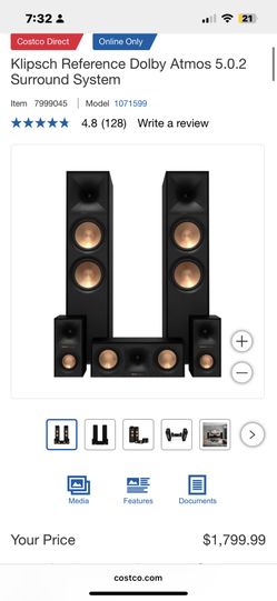 Klipsch Reference Dolby Atmos 5.0.2 Surround System