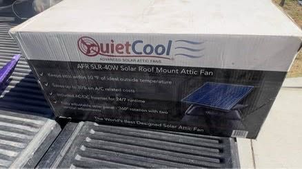 QuietCool AFR SLR-40W Solar Roof Mount Attic Fan
