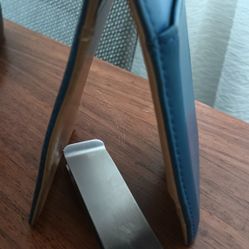 Forrest & Harold Money Clip Wallet Leather  Blue 