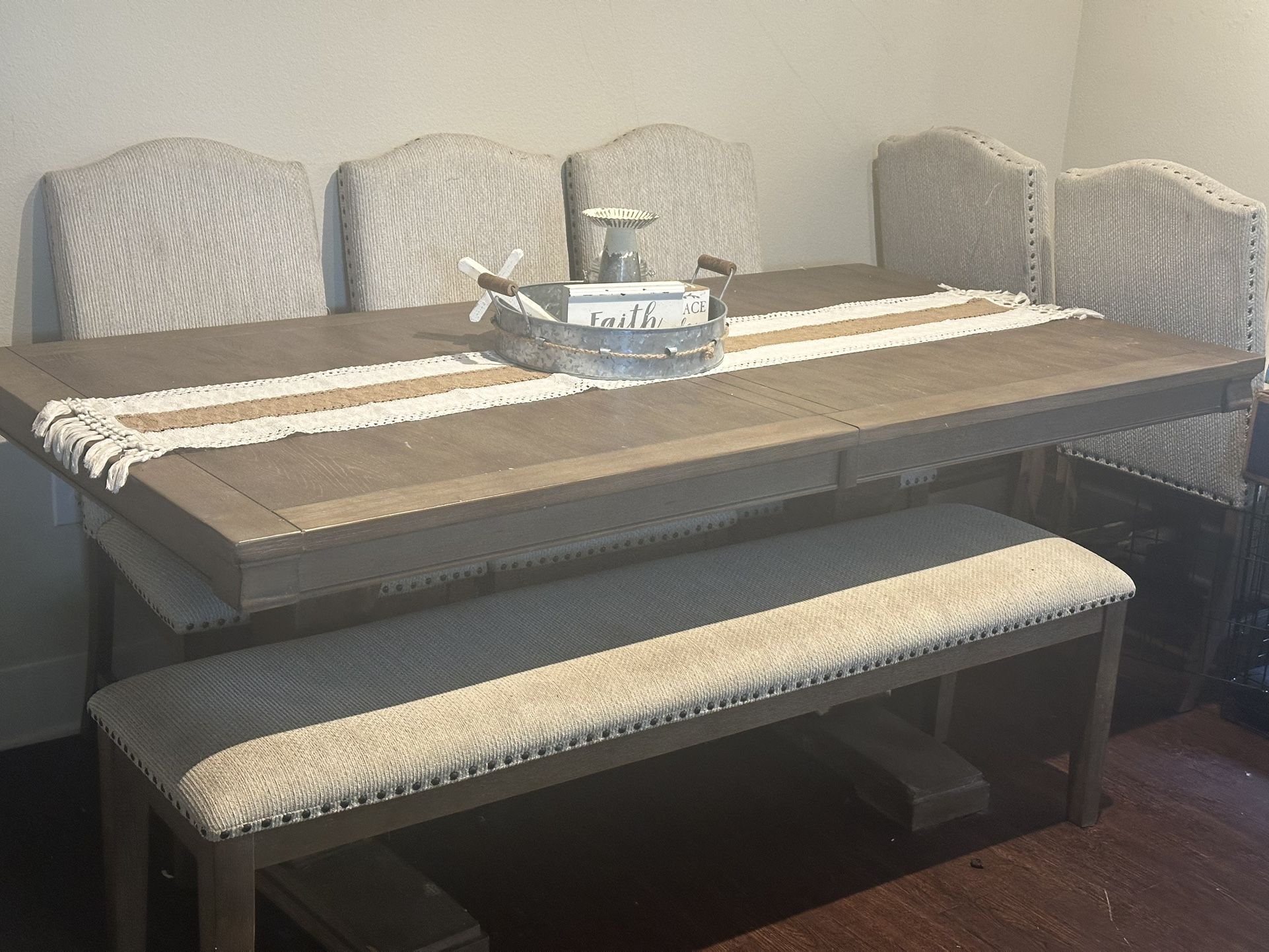 Brown Farmhouse Kitchen table