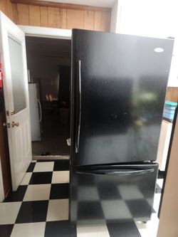 Whirlpool Black Bottom-Freezer Refrigerator