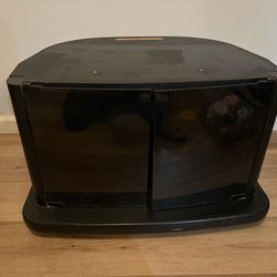 Black tv stand/media case
