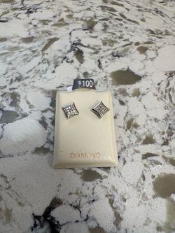 Diamond/Silver earrings