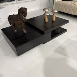 Coffee table, perfect condition with storage. Dimensions: 51”W x 27.5”D x 18” H
