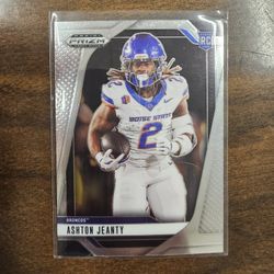 ASHTON JEANTY PRIZM ROOKIE BOISE STATE PANINI NFL SPORTS CARD!