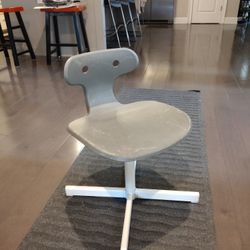 Gray And White Mid-century Modern Style Children's Desk Chair Children's Stool