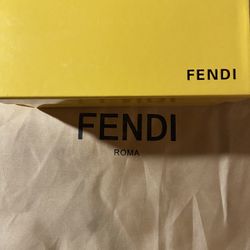 #460. FENDI. White With Black Letters  New / With Box