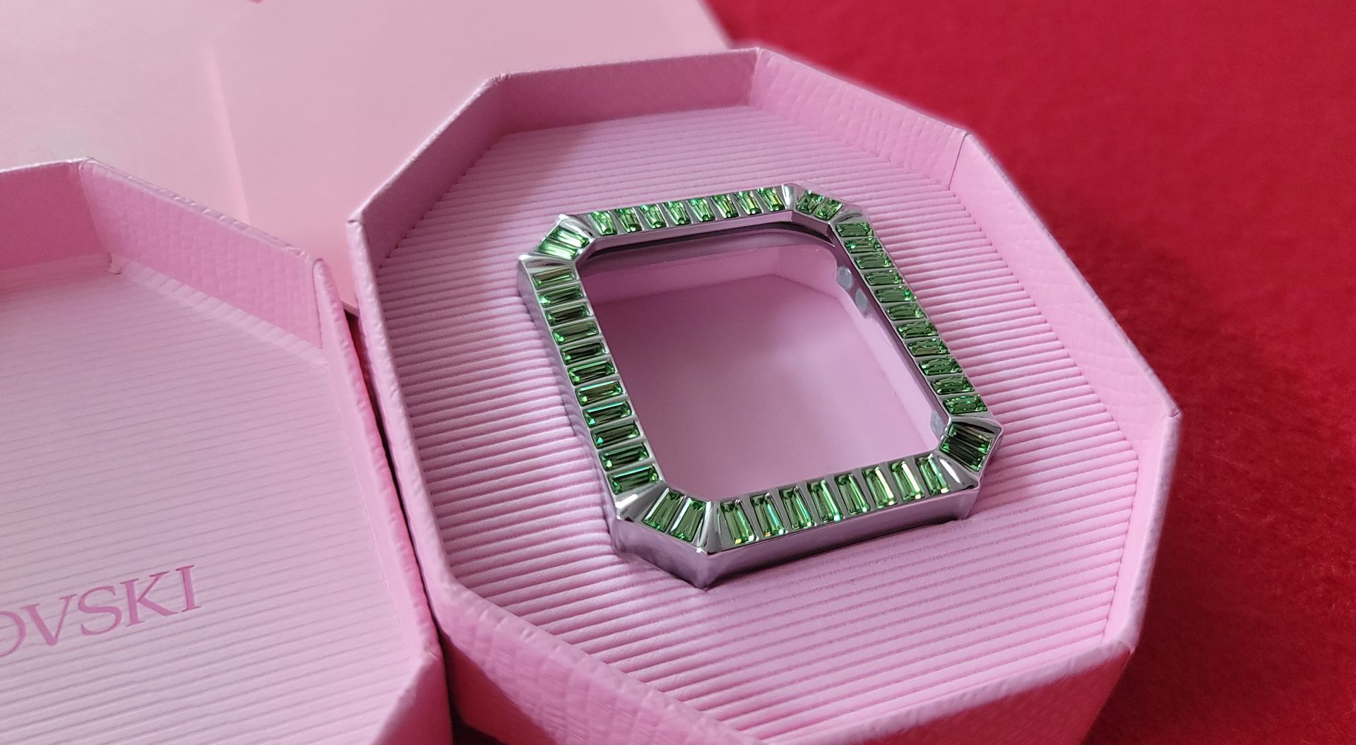 Swarovski apple watch green Authentic new in box