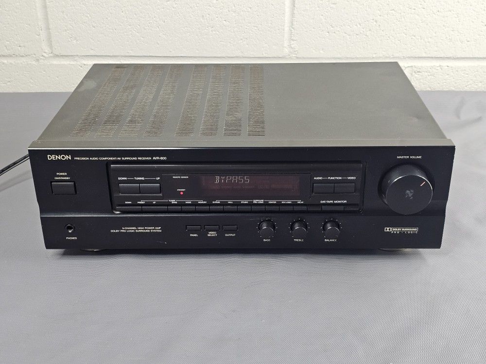 Denon AV Power Amp 5 Ch AVR-800 5.0 Surround Sound Stereo Receiver No Remote
