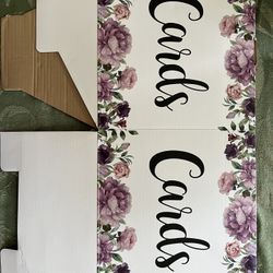 Purple Floral Card Box 8x8x8