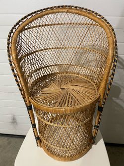 Peacock plant stand chair planter holder