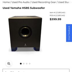 Used Pair Hs8 And Hs8s Sub