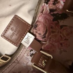 Floral LV-Style Pink Handbag – Great Condition