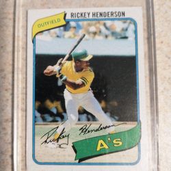 Rickey Henderson Rookie Card, 1980, Topps, #482