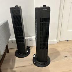 2 Oscillating 27” Tower fans 